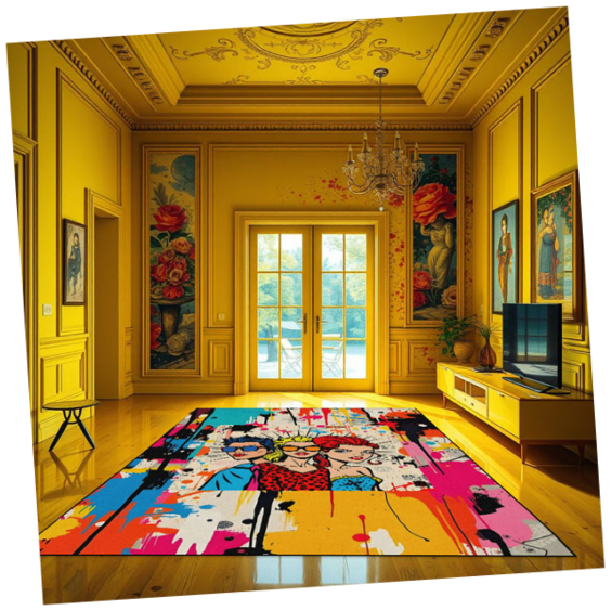 KUNSTMATTEN mit rutschfester Unterseite 150 x 200 cm 