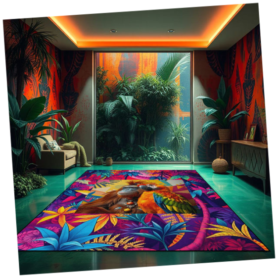 KUNSTMATTEN mit rutschfester Unterseite 150 x 200 cm 