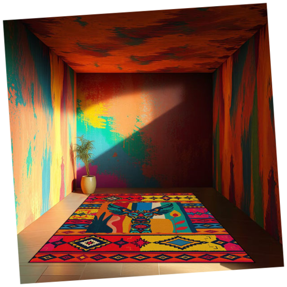 KUNSTMATTEN mit rutschfester Unterseite 150 x 200 cm 