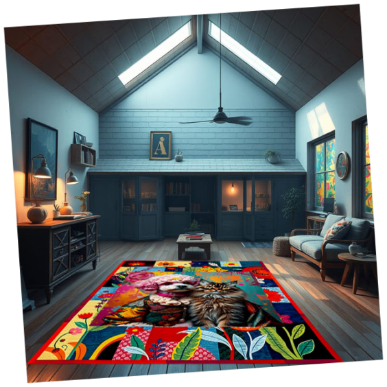 KUNSTMATTEN mit rutschfester Unterseite 150 x 200 cm 