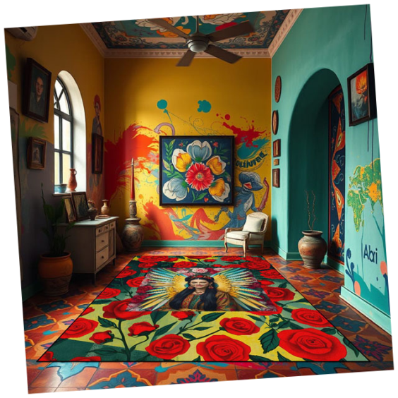 KUNSTMATTEN mit rutschfester Unterseite 150 x 200 cm 