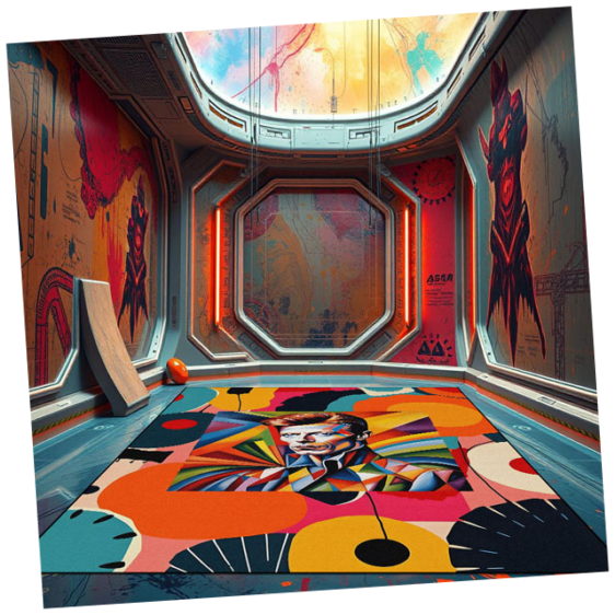 KUNSTMATTEN mit rutschfester Unterseite 150 x 200 cm 