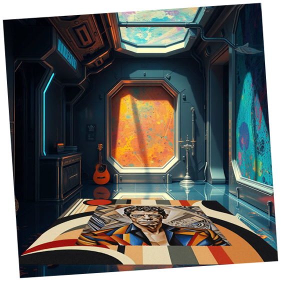 Art Deco KUNSTMATTEN mit rutschfester Unterseite 150 x 200 cm 