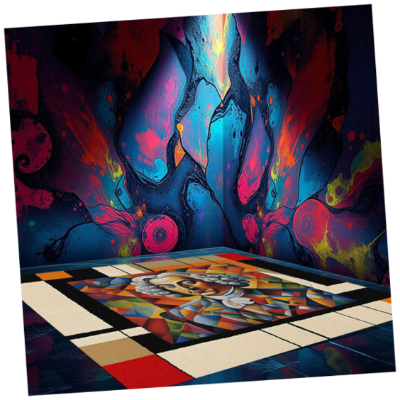 Bauhaus Art KUNSTMATTEN mit rutschfester Unterseite 150 x 200 cm 